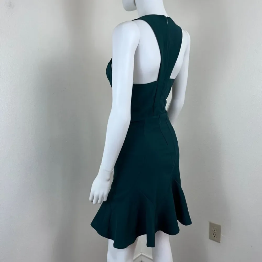 Lulus Sweet Expectation Women Size S Green Ruffle Peplum Bodycon Mini NEW Dress - Picture 7 of 17